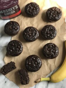 Dark Chocolate Banana Bread Muffins