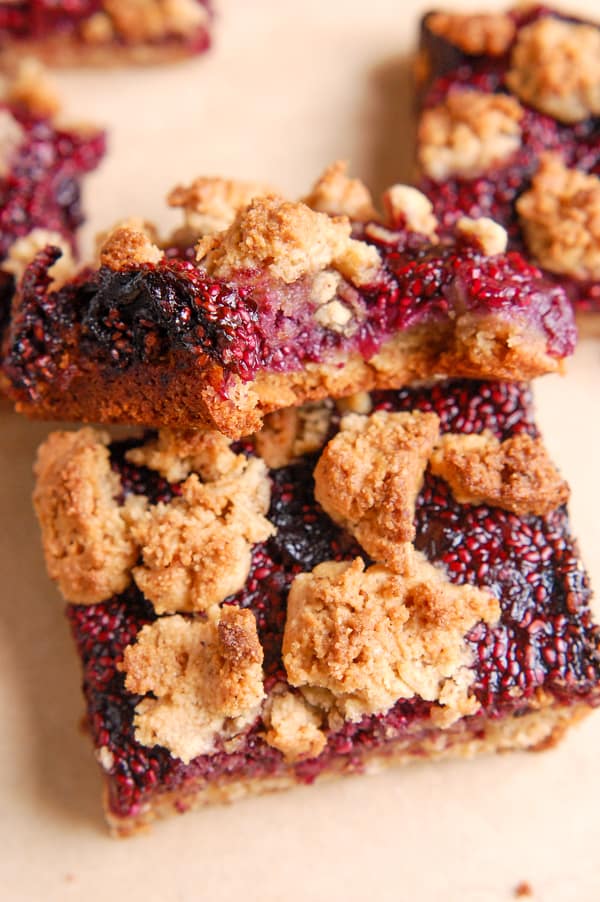 bite out of berry crumble bar