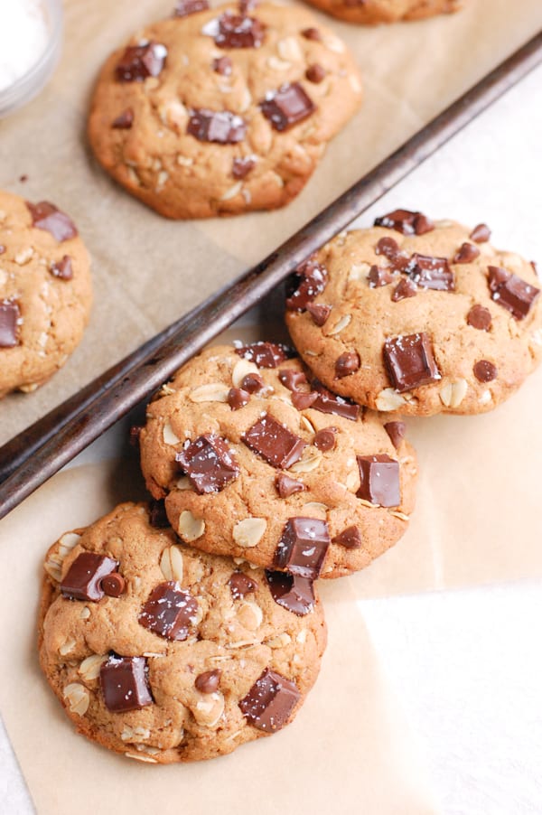 three cookies lined up