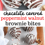 peppermint walnut brownie bites