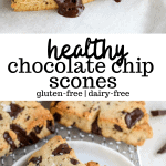 healthy chocolate chip scones