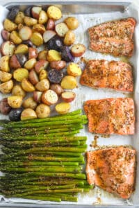 Easy One Pan Salmon Dinner