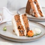 two slices of carrot cake
