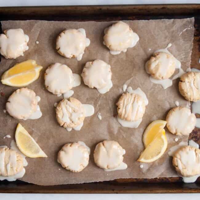 tray of lemon cookies