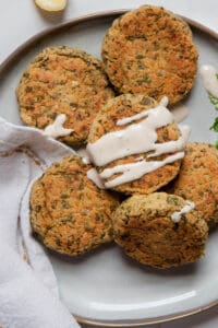 Easy Baked Falafel Recipe with Tahini Sauce