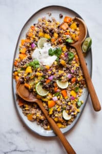Mexican Quinoa Salad with Cilantro Lime Dressing