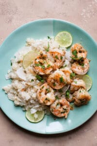 Cilantro Lime Shrimp with Coconut Cauliflower Rice