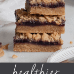 healthier peanut butter and jelly bars