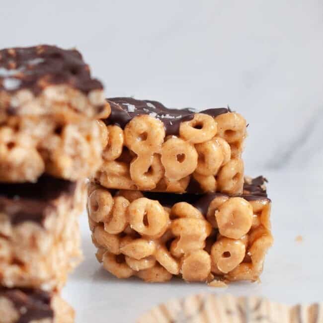 stack of cereal bars