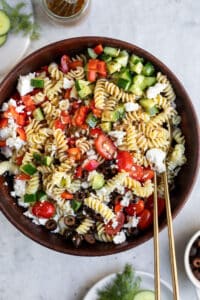 Healthy Greek Pasta Salad (Gluten-Free)