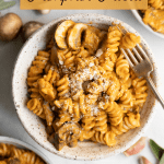 creamy vegan pumpkin pasta