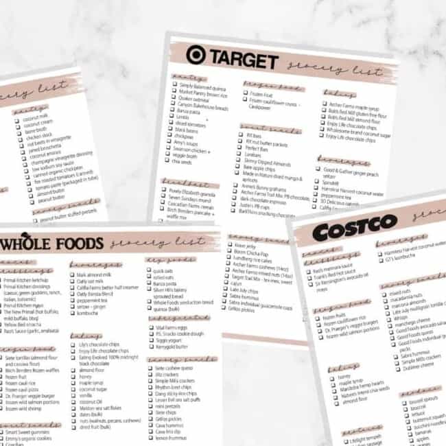 grocery lists