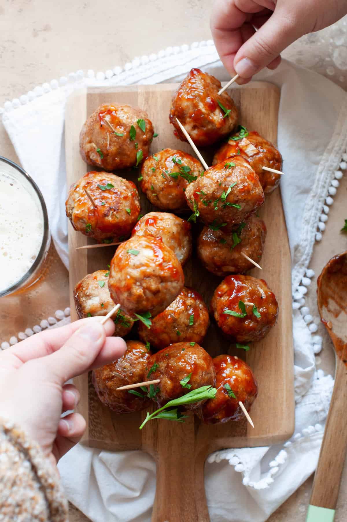 sweet and sour meatballs with dip