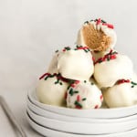peanut butter snowballs on plate