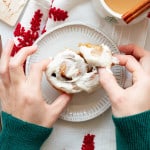 cinnamon roll on plate