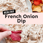 Healthy French onion dip