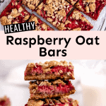 healthy raspberry oat bars