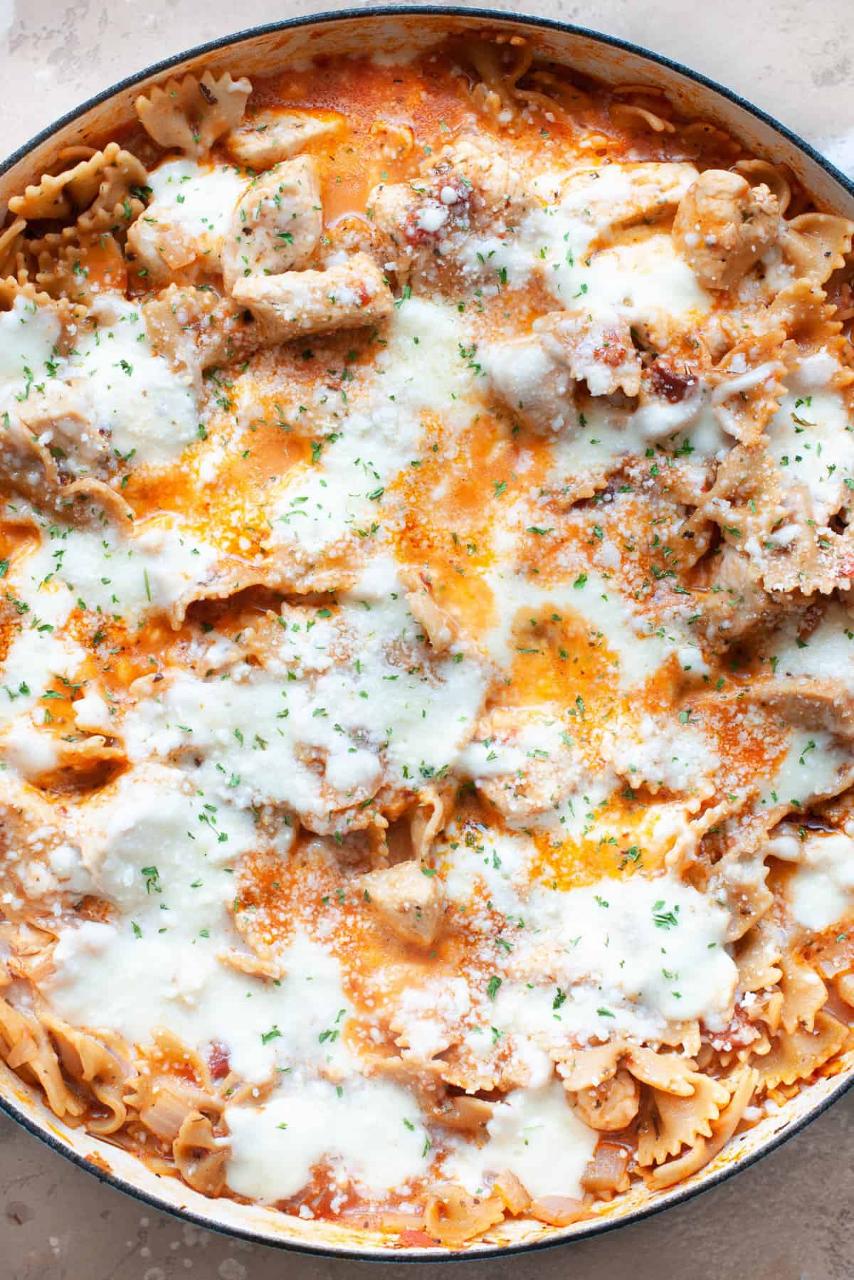 One Pot Chicken Parmesan Pasta