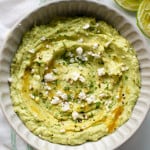 Feta Dip in a white bowl