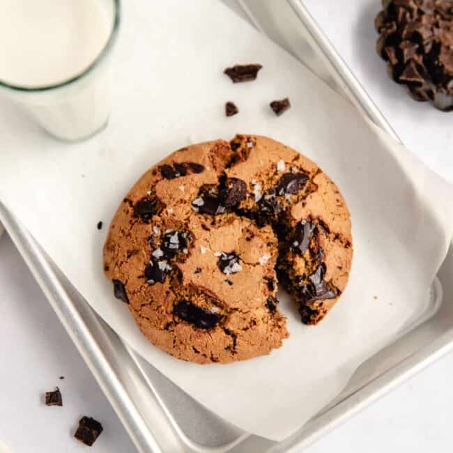 single serve cookie on tray