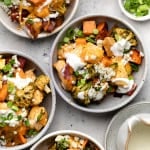 buffalo chicken casserole on plates