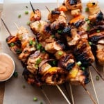 honey BBQ chicken skewers