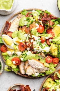 Chicken Cobb Salad with Avocado Dressing