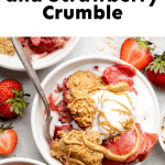 peanut butter and strawberry crumble