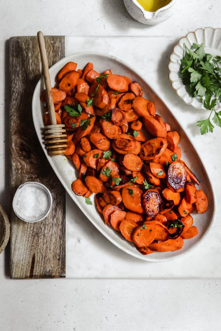 Oven Roasted Honey Carrots - Erin Lives Whole