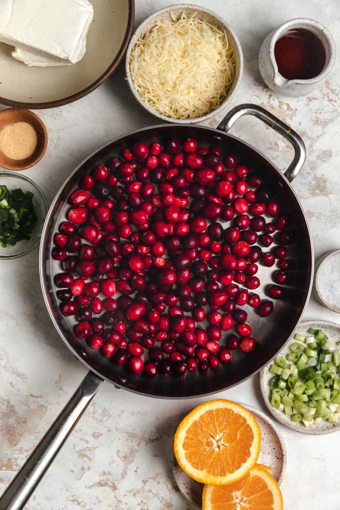 making cranberry jalapeno dip