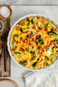 Broccoli Cheddar Quiche with Sweet Potato Crust