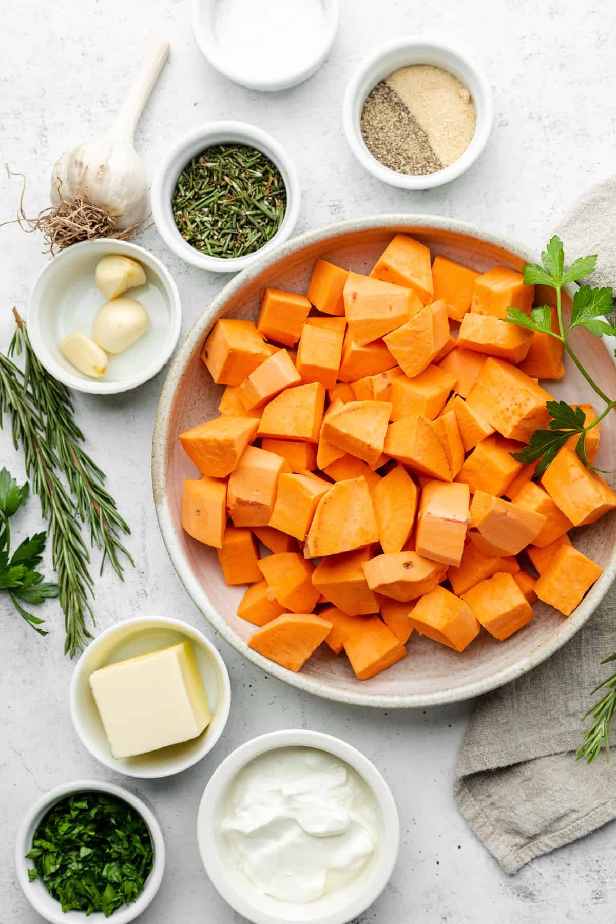 garlic sweet potatoes