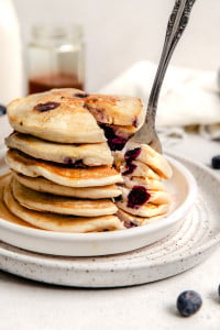 Cottage Cheese Blueberry Pancakes