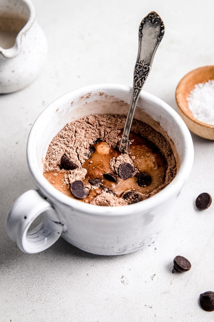 ingredients for chocolate mug cake