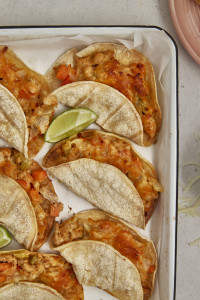 Buffalo Chicken Baked Tacos