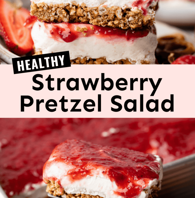 Healthy Strawberry Pretzel Salad