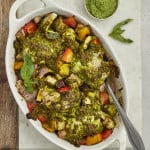 pesto sheetpan chicken