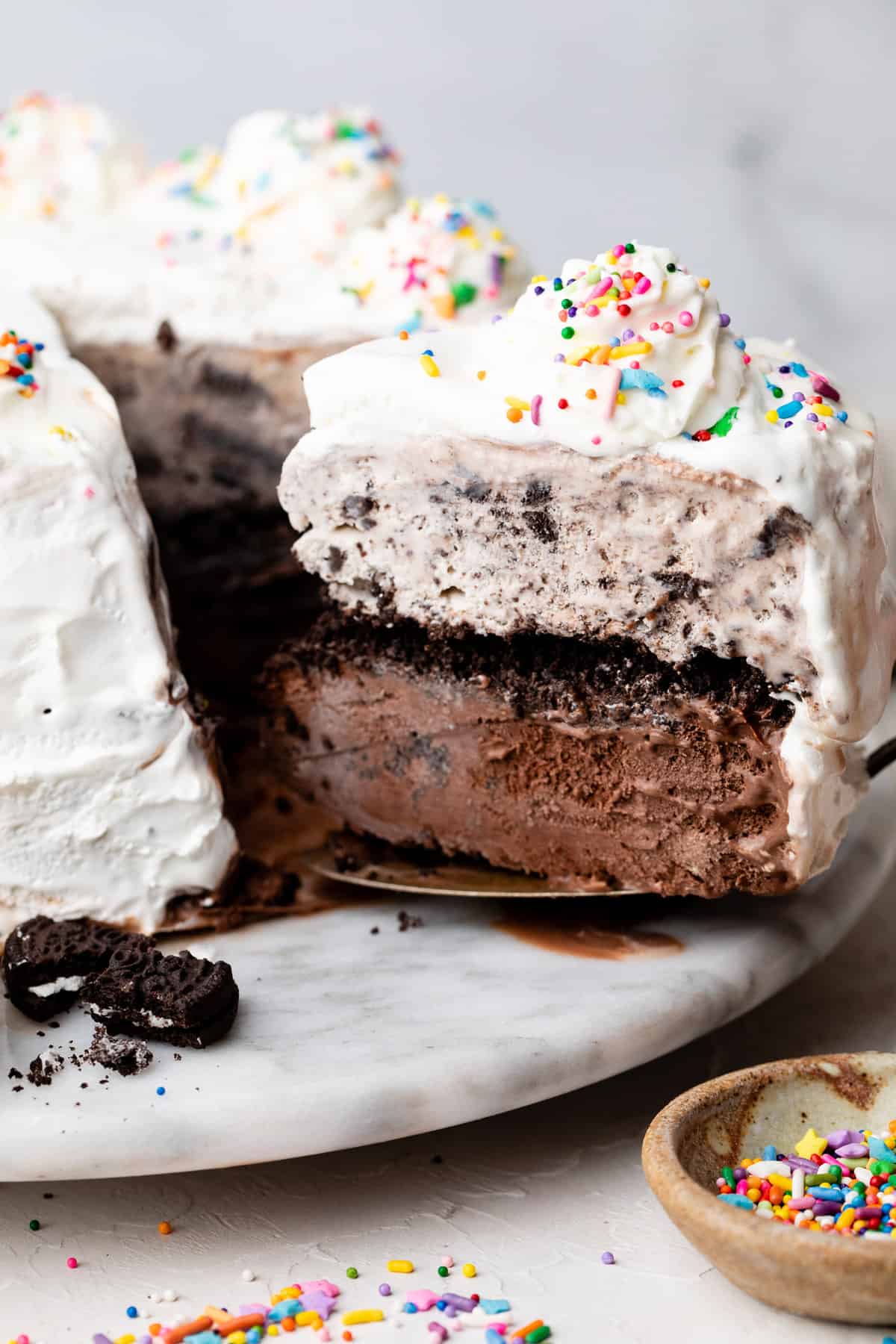 Homemade Ice Cream Cake Recipe - Erin Lives Whole