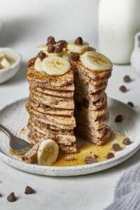 Banana Bread Oatmeal Pancakes