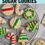 sugar cookies on tray