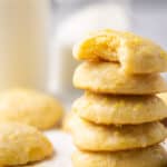 lemon ricotta cookies stacked