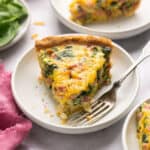 spinach bacon quiche