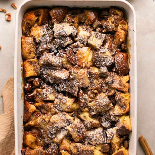 challah sausage french toast casserole