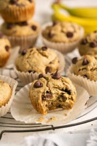 Banana Chocolate Chip Oat Muffins