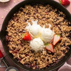 Healthy Strawberry Crisp (Gluten Free, Vegan)