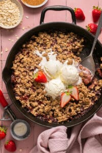 Healthy Strawberry Crisp (Gluten Free, Vegan)