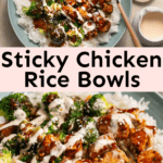 Sticky Chicken Rice Bowls