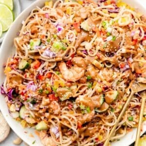 Cold Thai Noodle Salad With Shrimp