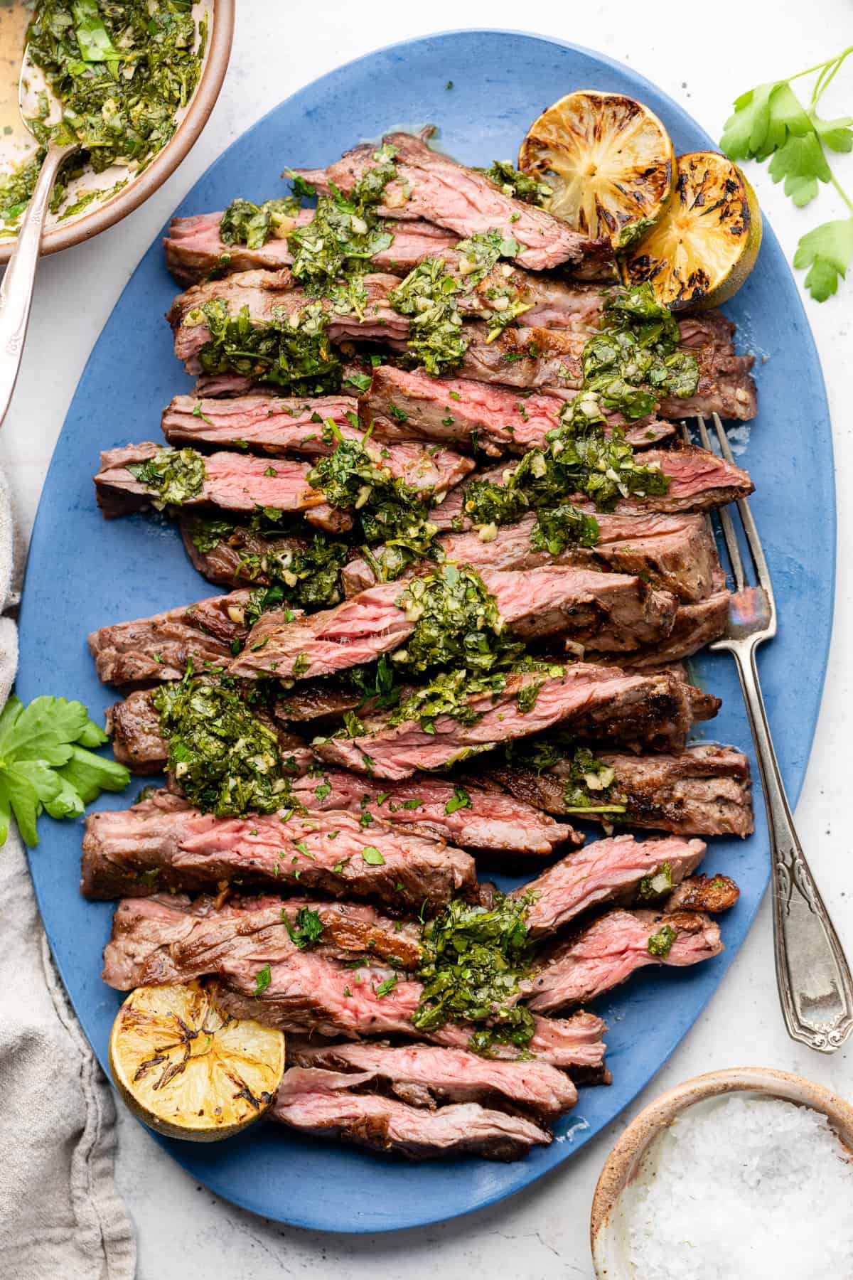 Grilled Flank Steak with Chimichurri - Erin Lives Whole
