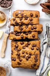 Healthy Chocolate Chip Zucchini Bread